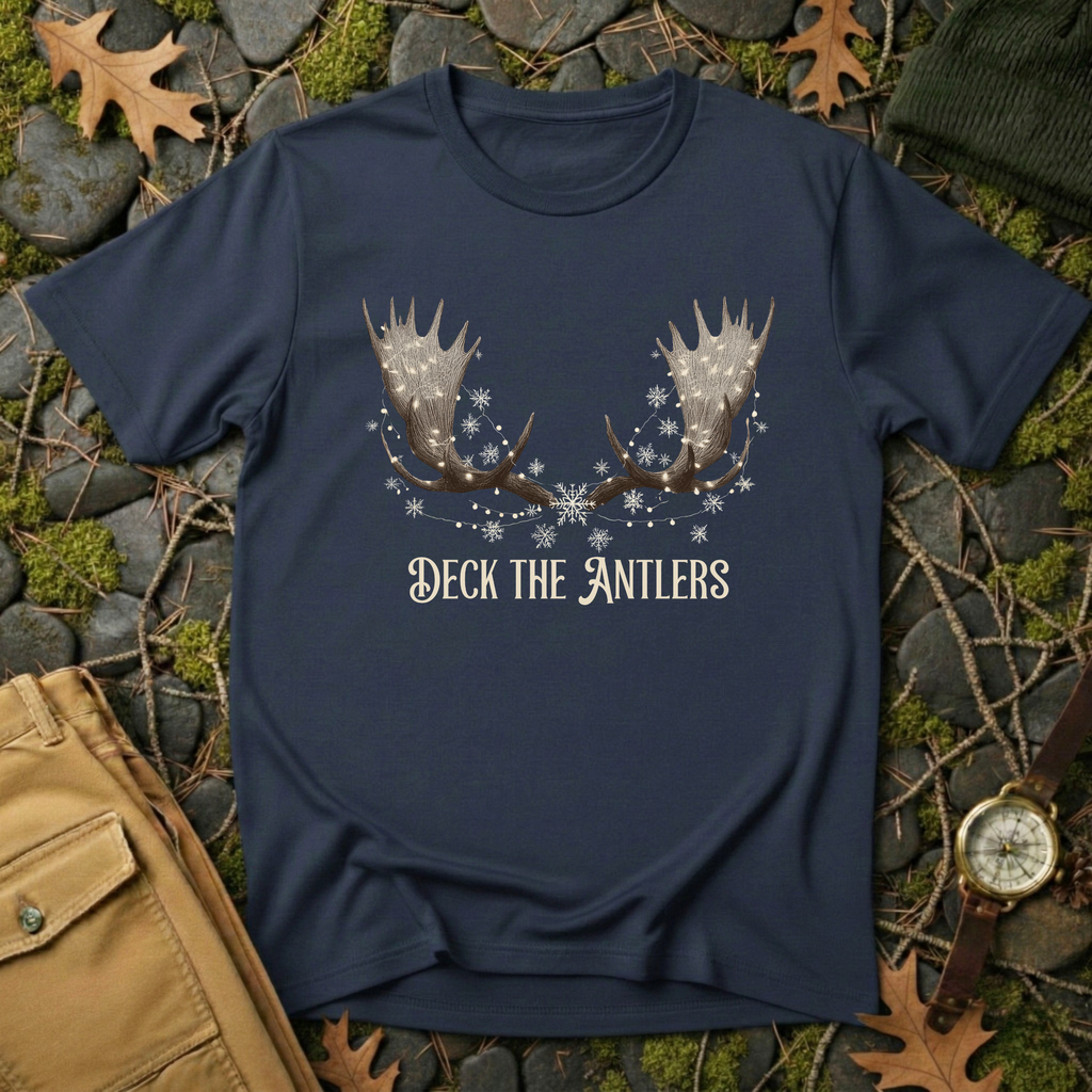 “Deck the Antlers” Christmas T-Shirt