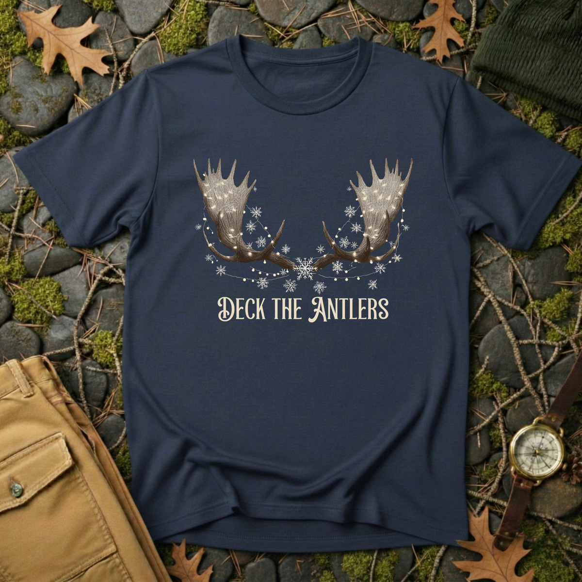 “Deck the Antlers” Christmas T-Shirt