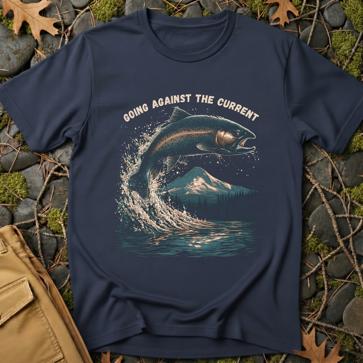 Going Against the Current Trout T-Shirt