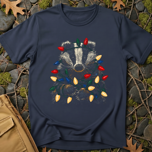 Christmas Lights Badger T-Shirt