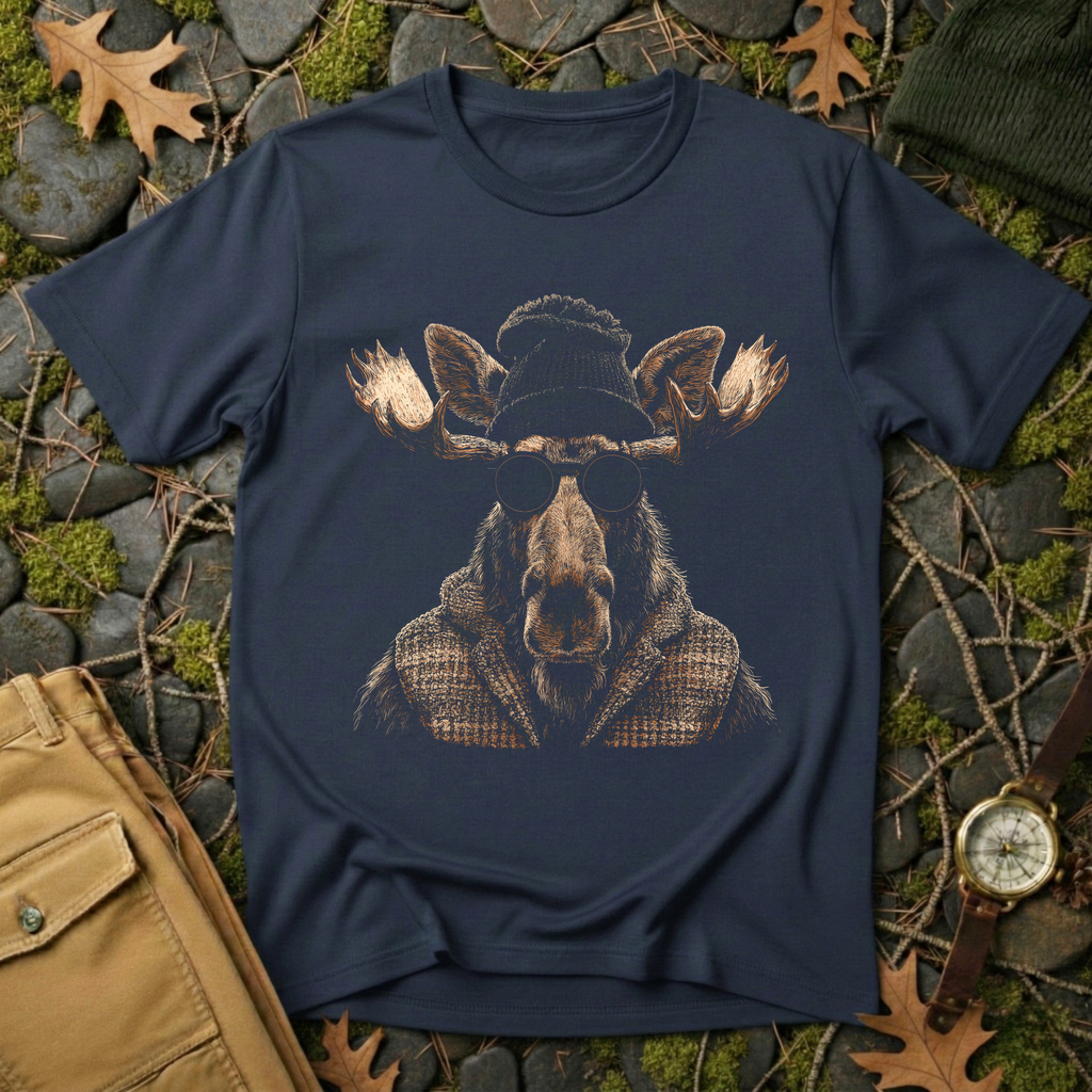 Hipster Moose T-Shirt