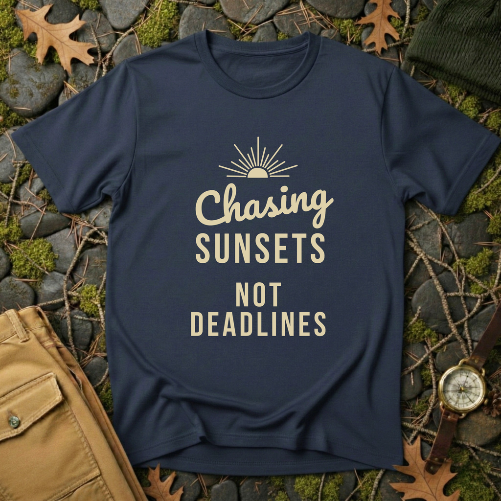 Chasing Sunsets, Not Deadlines T-Shirt