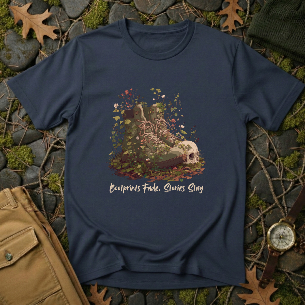 Bootprints Fade, Stories Stay T-Shirt