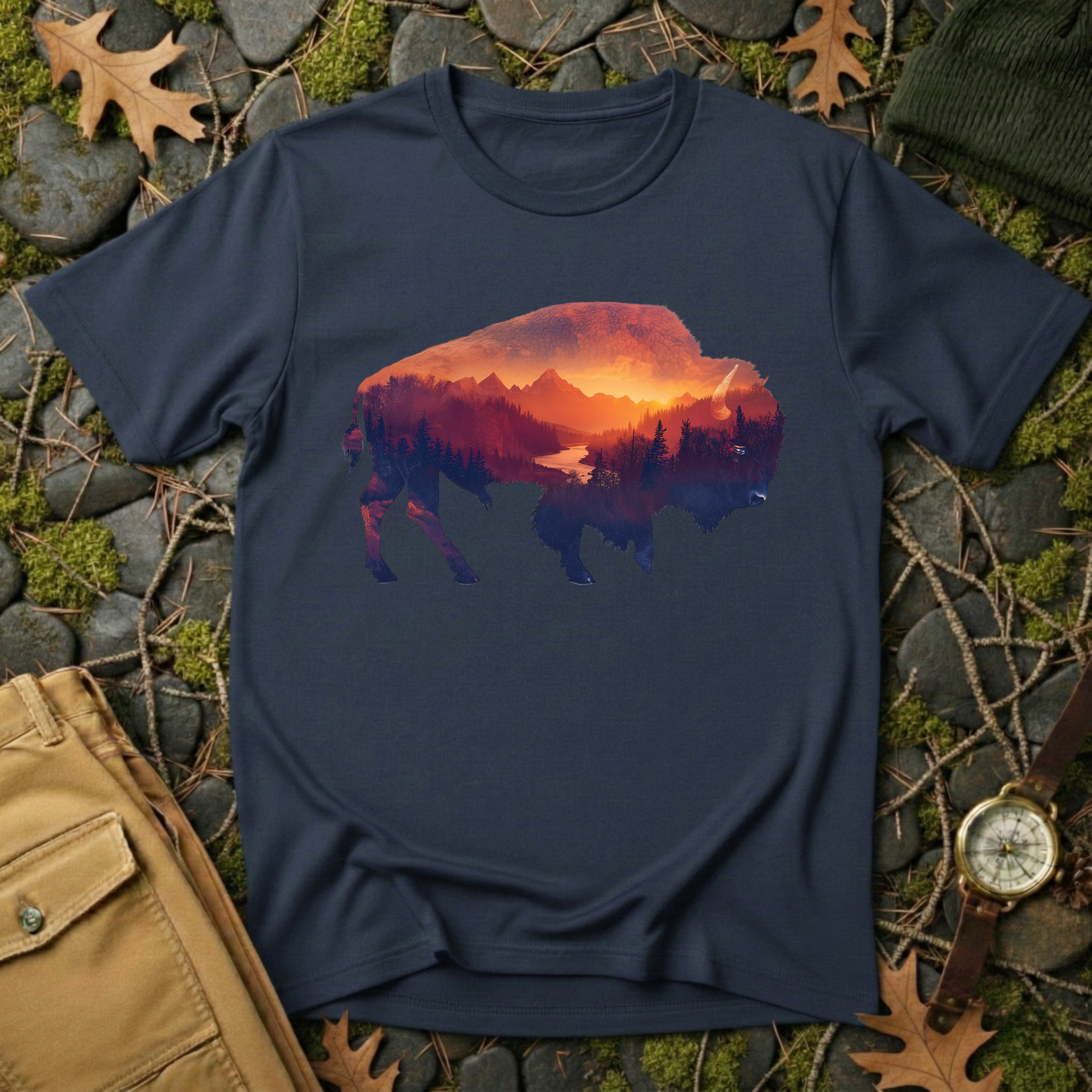 Sunset Bison T-Shirt