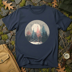 Vintage Winter Moon Forest T-Shirt