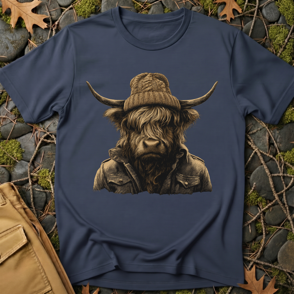 Highland Cow Beanie T-Shirt