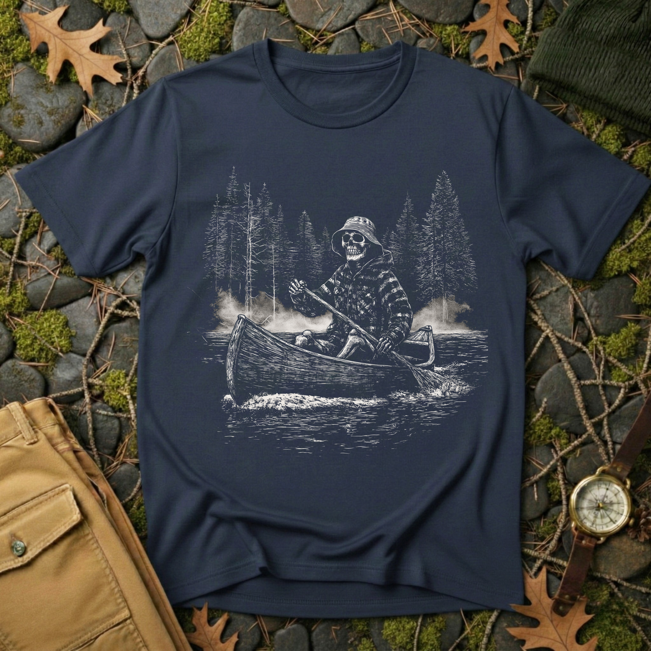 Skeleton Canoe T-Shirt
