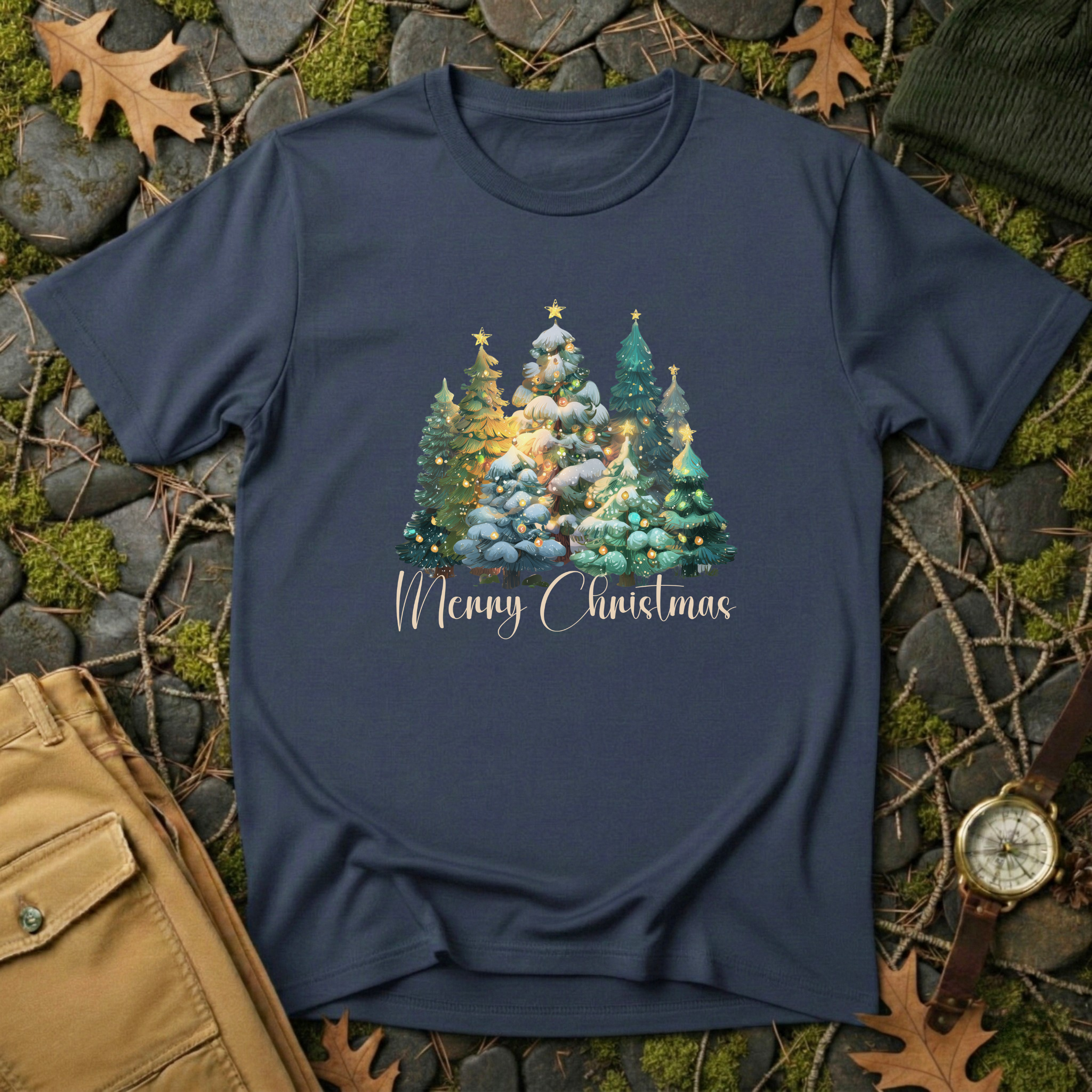 “Merry Christmas” Forest Tree T-Shirt