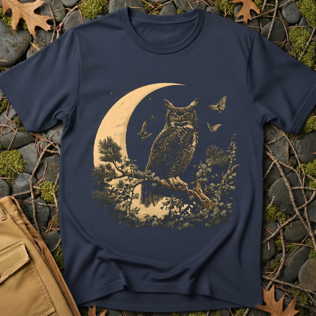 Crescent Moon Owl T-Shirt