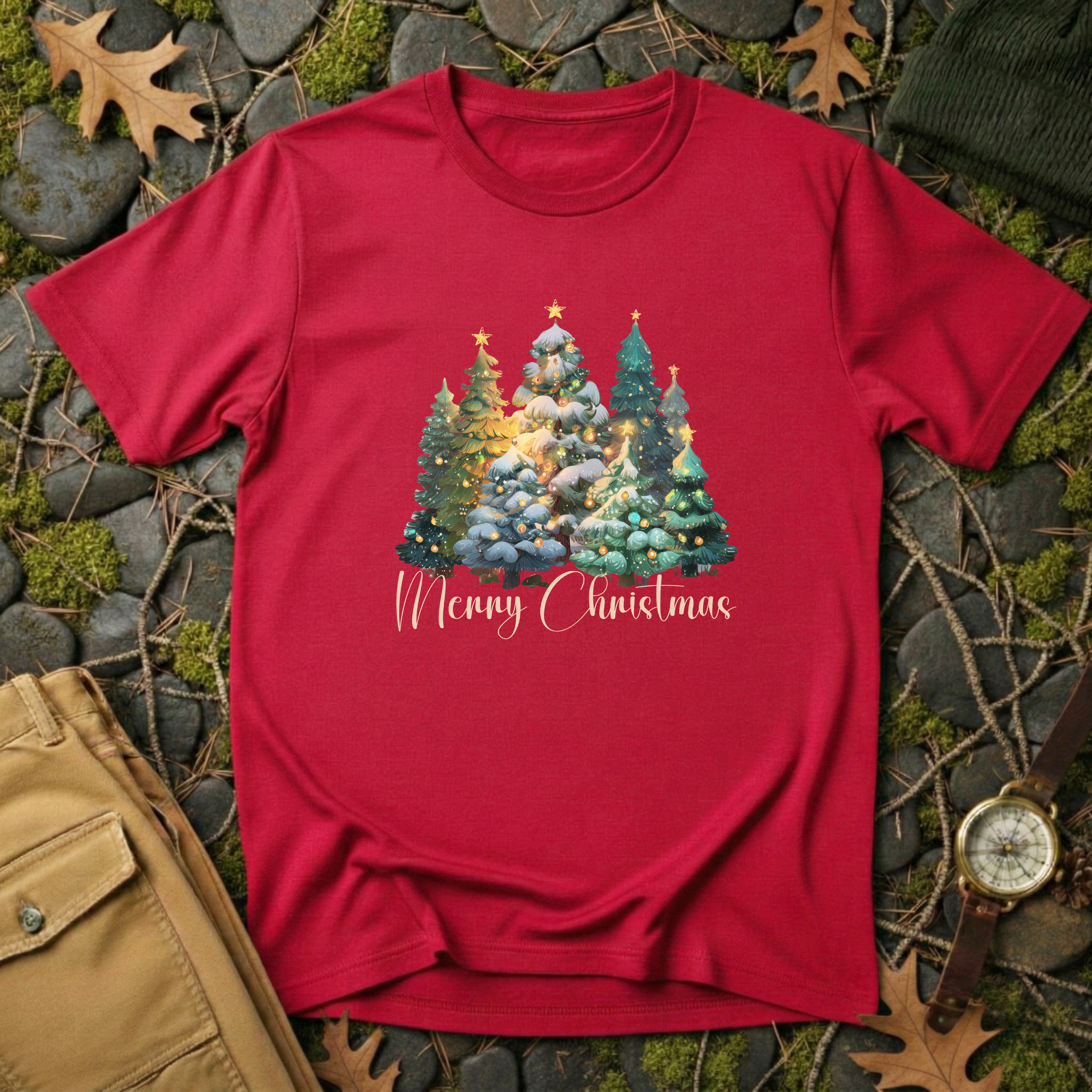 “Merry Christmas” Forest Tree T-Shirt