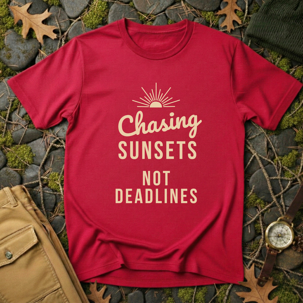 Chasing Sunsets, Not Deadlines T-Shirt