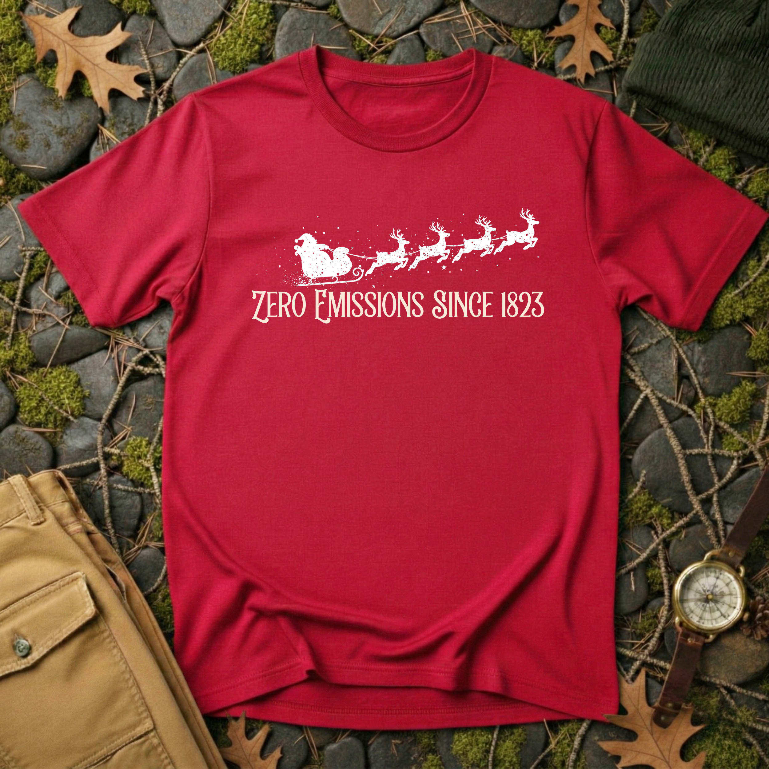 Reindeer Powered Christmas T-Shirt