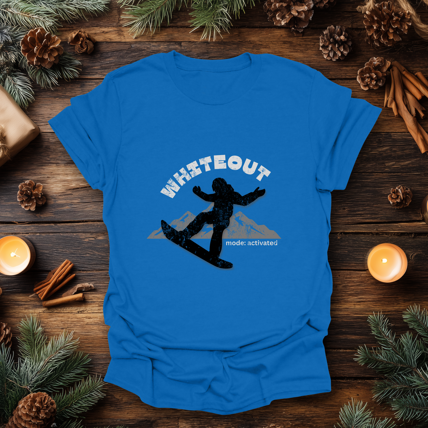 Whiteout Mode Activated Snowboard T-Shirt