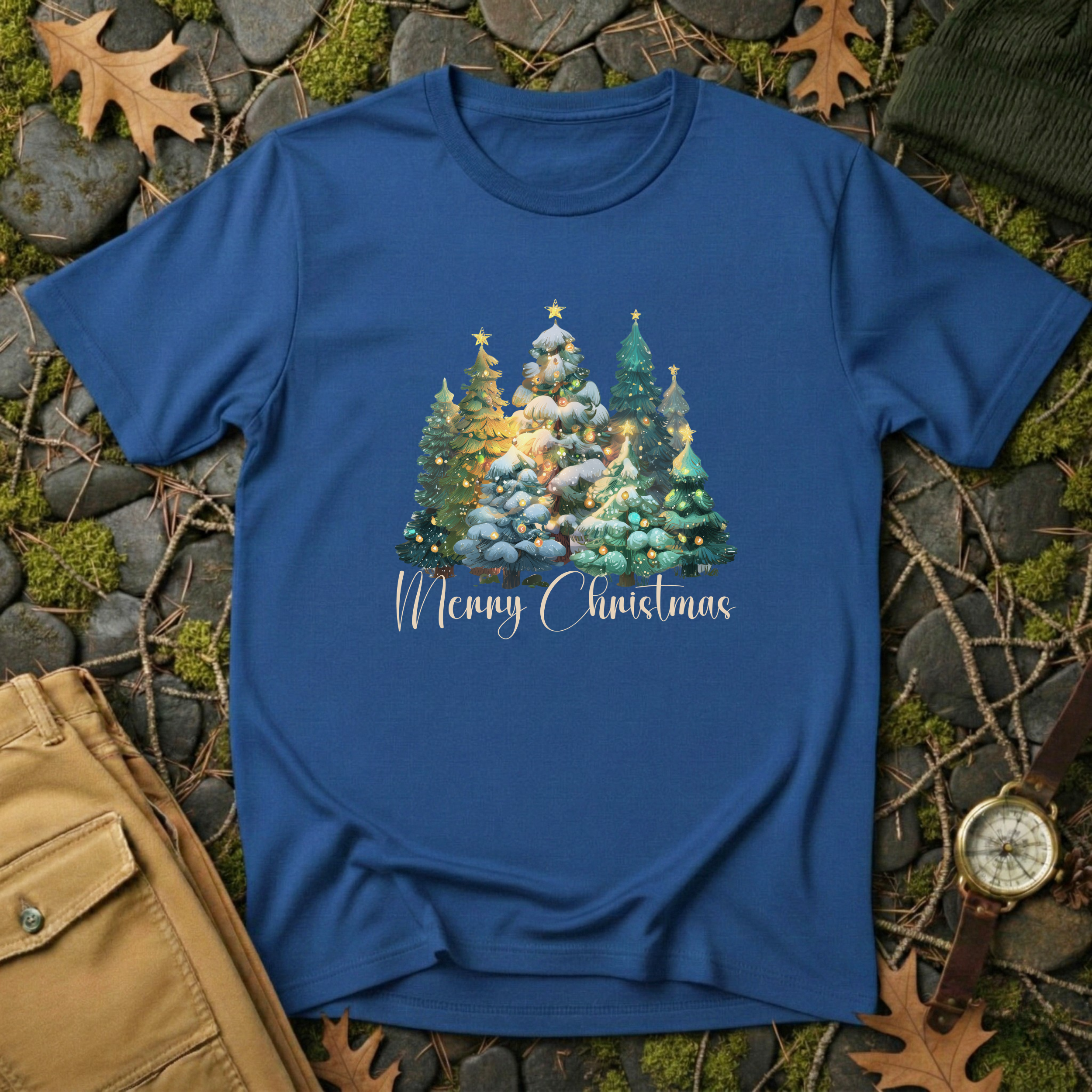 “Merry Christmas” Forest Tree T-Shirt