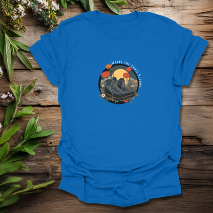 Trail Bloom Wanderer - Hiking Boots & Wildflower T-Shirt