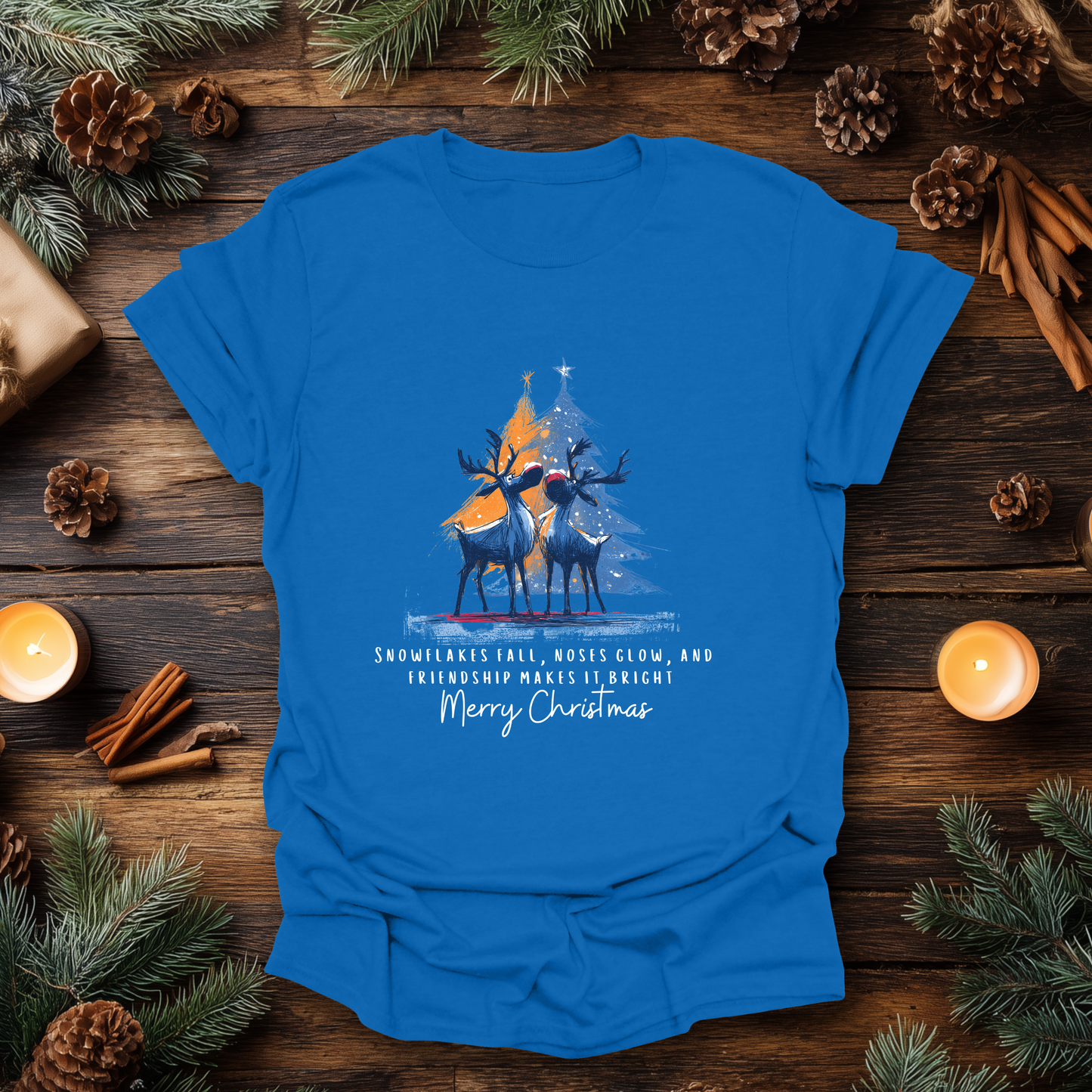 Reindeer Glow Holiday T-Shirt