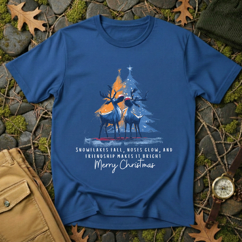 Reindeer Glow Holiday T-Shirt
