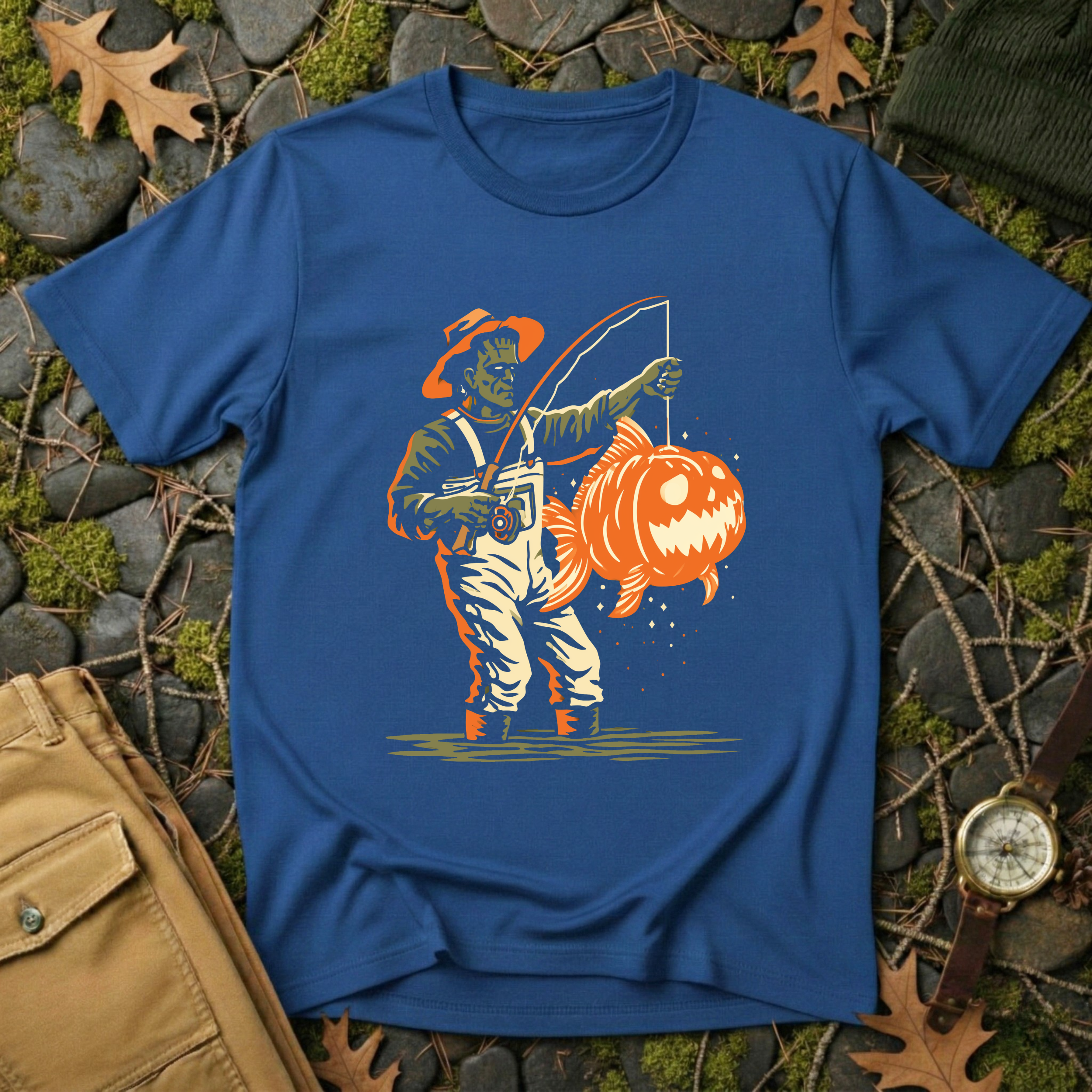 Frankenstein Fishing T-Shirt