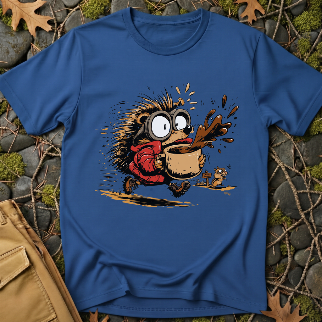 Coffee Run Hedgehog T-Shirt