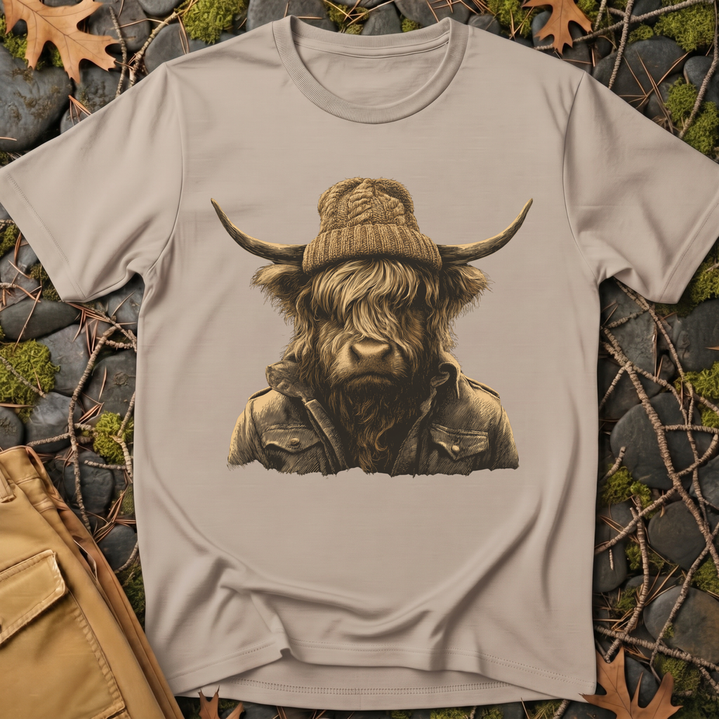 Highland Cow Beanie T-Shirt
