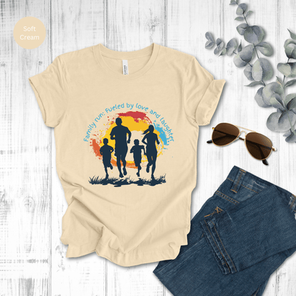 Family Run Fueled By Love And Laughter T-Shirt