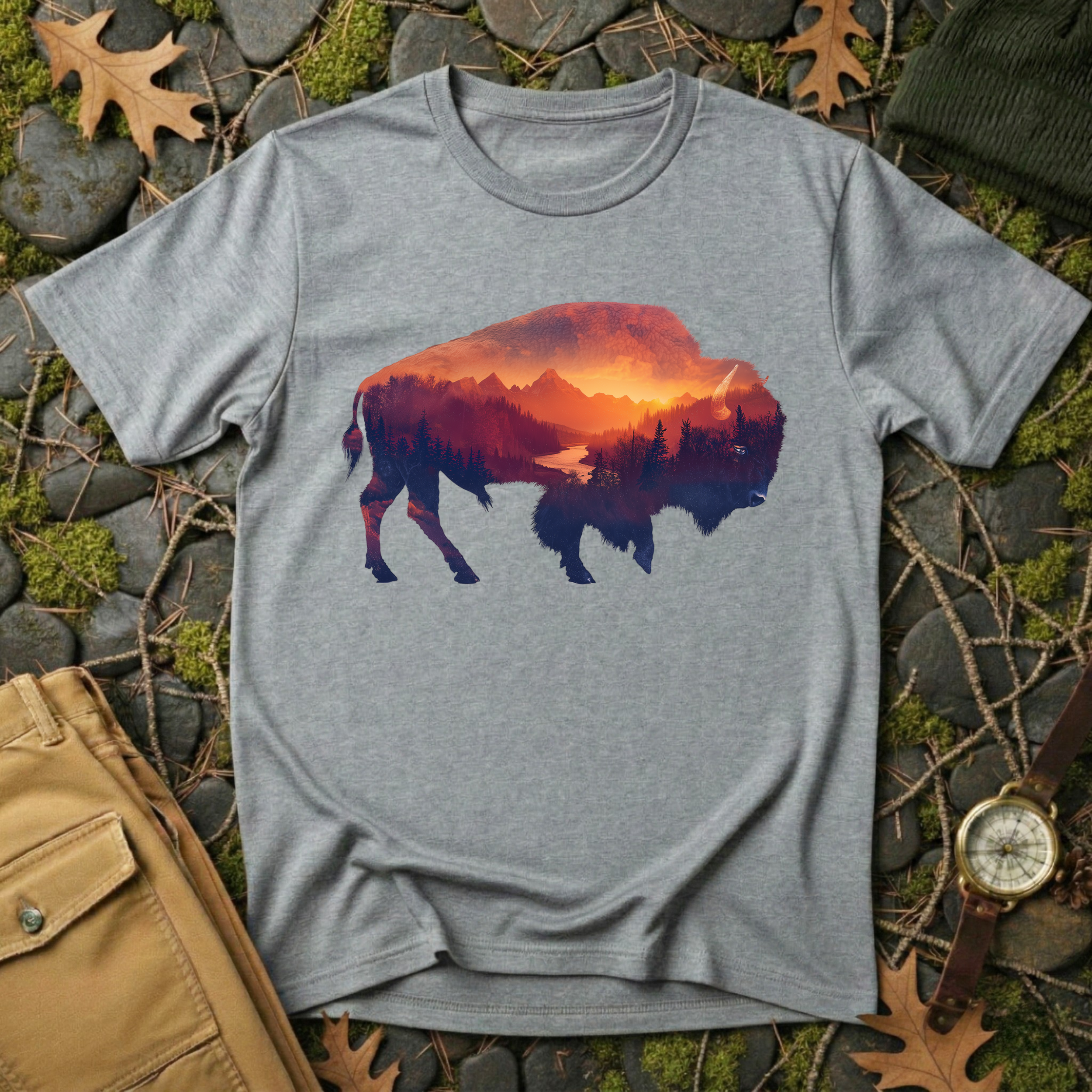 Sunset Bison T-Shirt