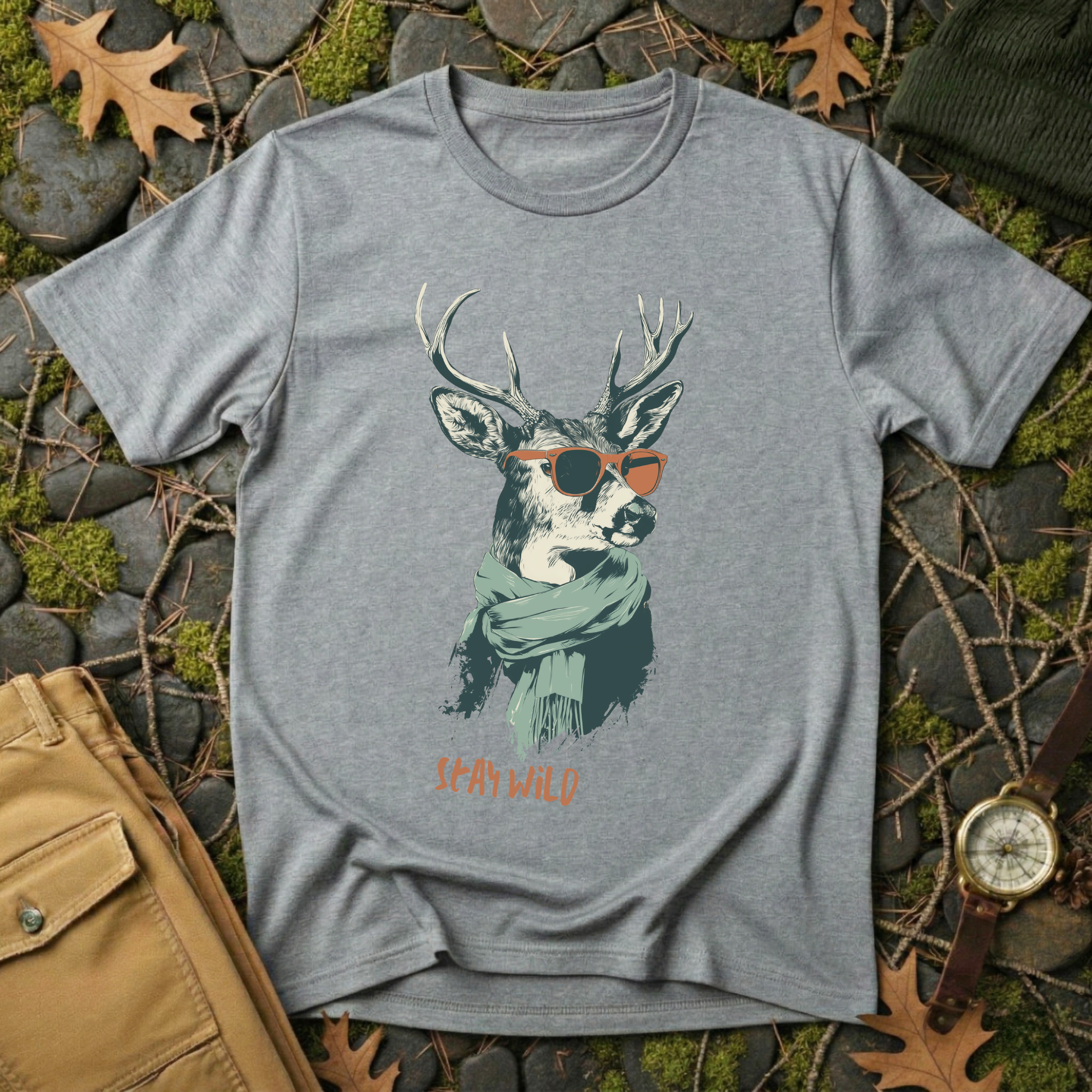 Stay Wild Deer Graphic T-Shirt