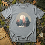 Vintage Winter Moon Forest T-Shirt