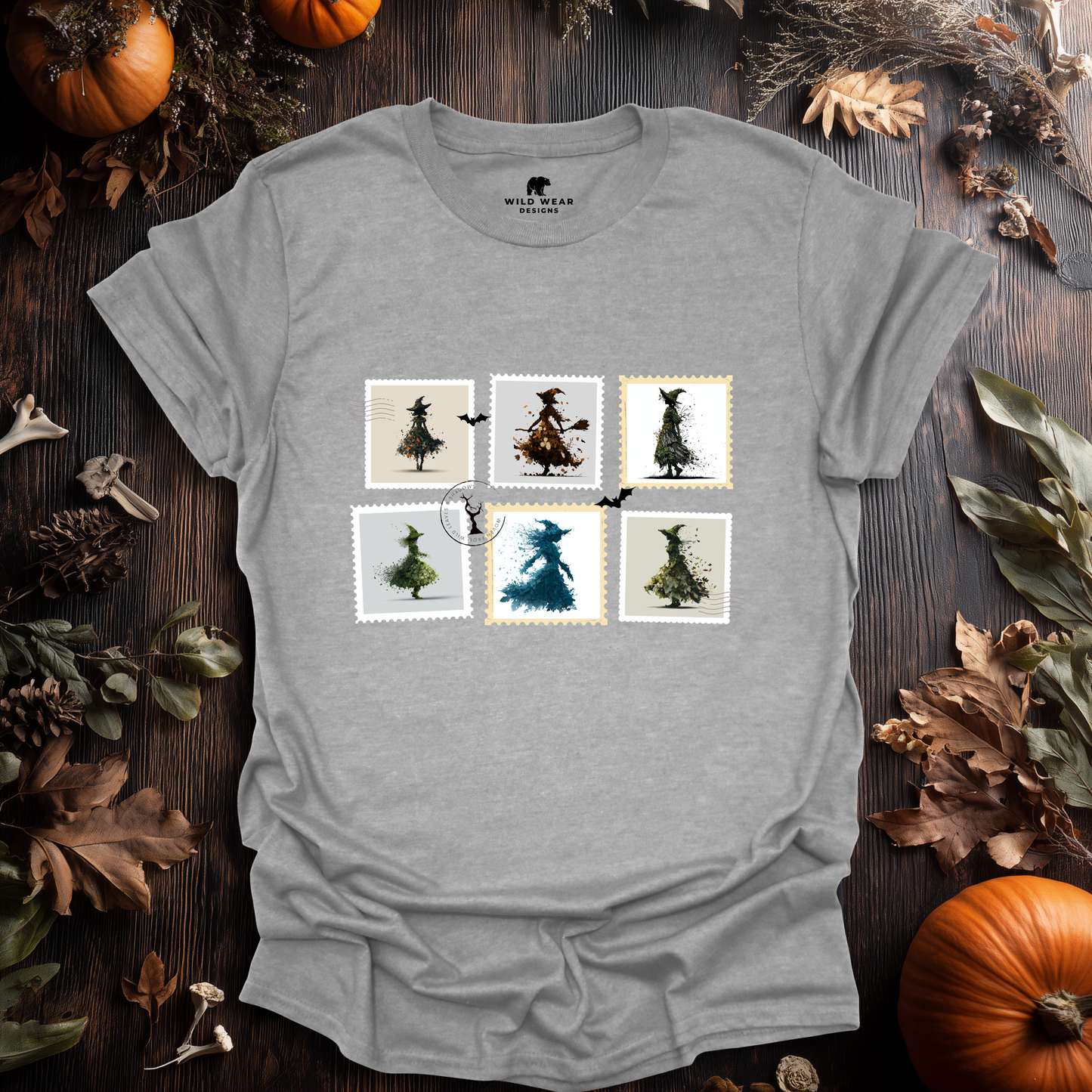 Witch Post – Haunted Stamps Halloween T-Shirt