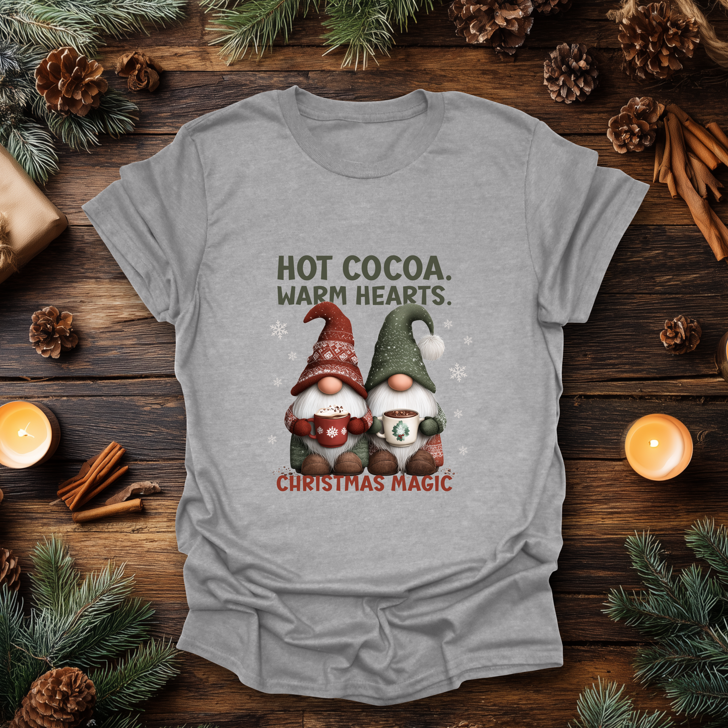 Hot Cocoa Christmas Gnome T-Shirt