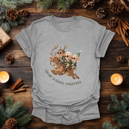 Squad Sleighs Together Christmas T-Shirt