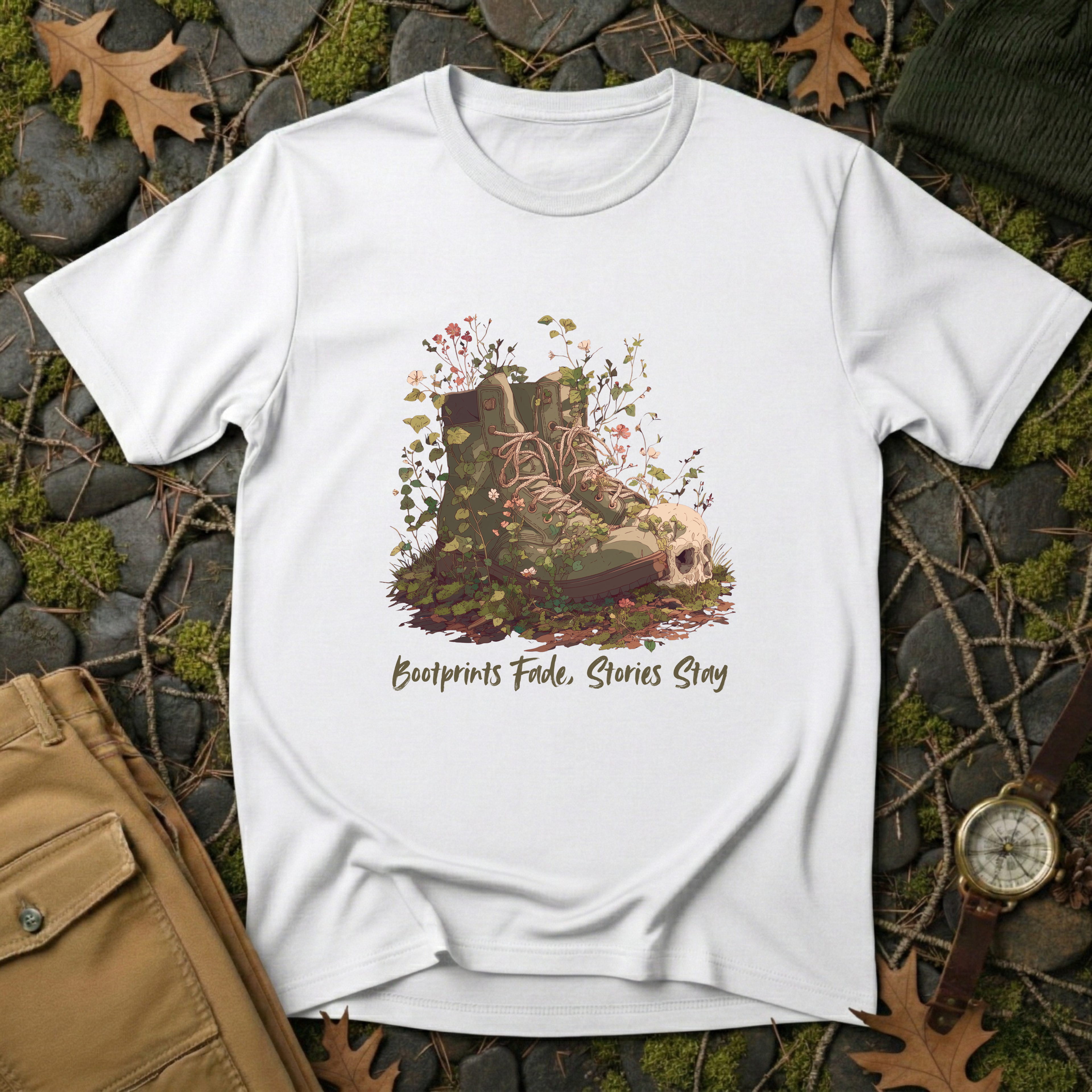 Bootprints Fade, Stories Stay T-Shirt