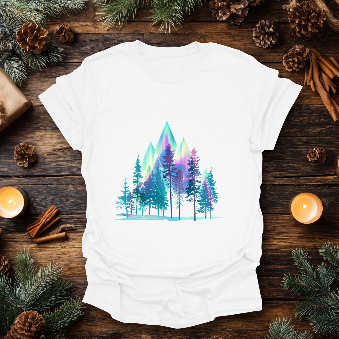 Aurora Peaks Forest T-Shirt