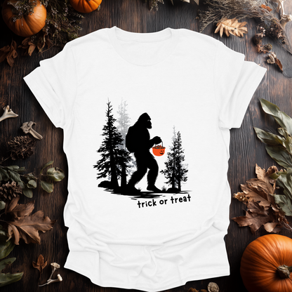 Trick-or-Treat Sasquatch Halloween T-Shirt