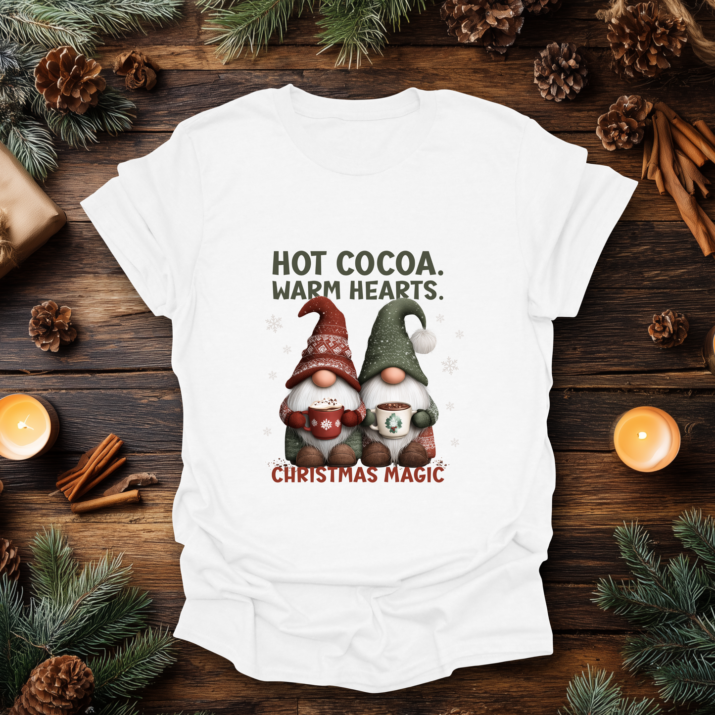 Hot Cocoa Christmas Gnome T-Shirt