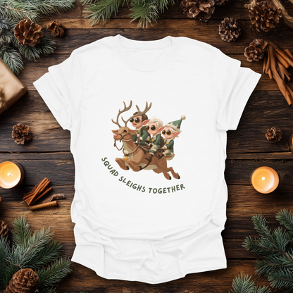Squad Sleighs Together Christmas T-Shirt
