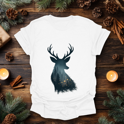 Enchanted Forest Deer Silhouette T-Shirt