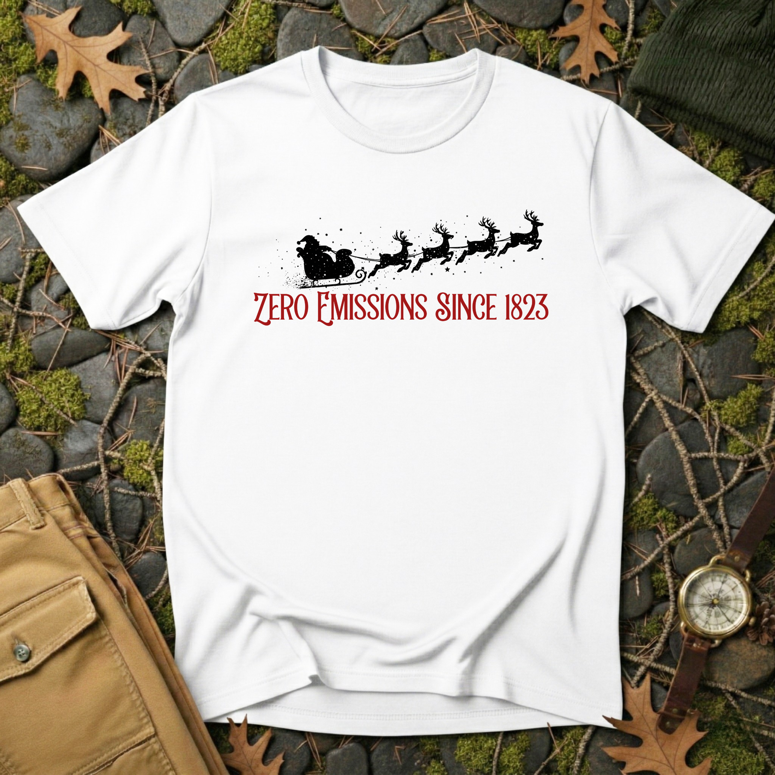 Reindeer Powered Christmas T-Shirt