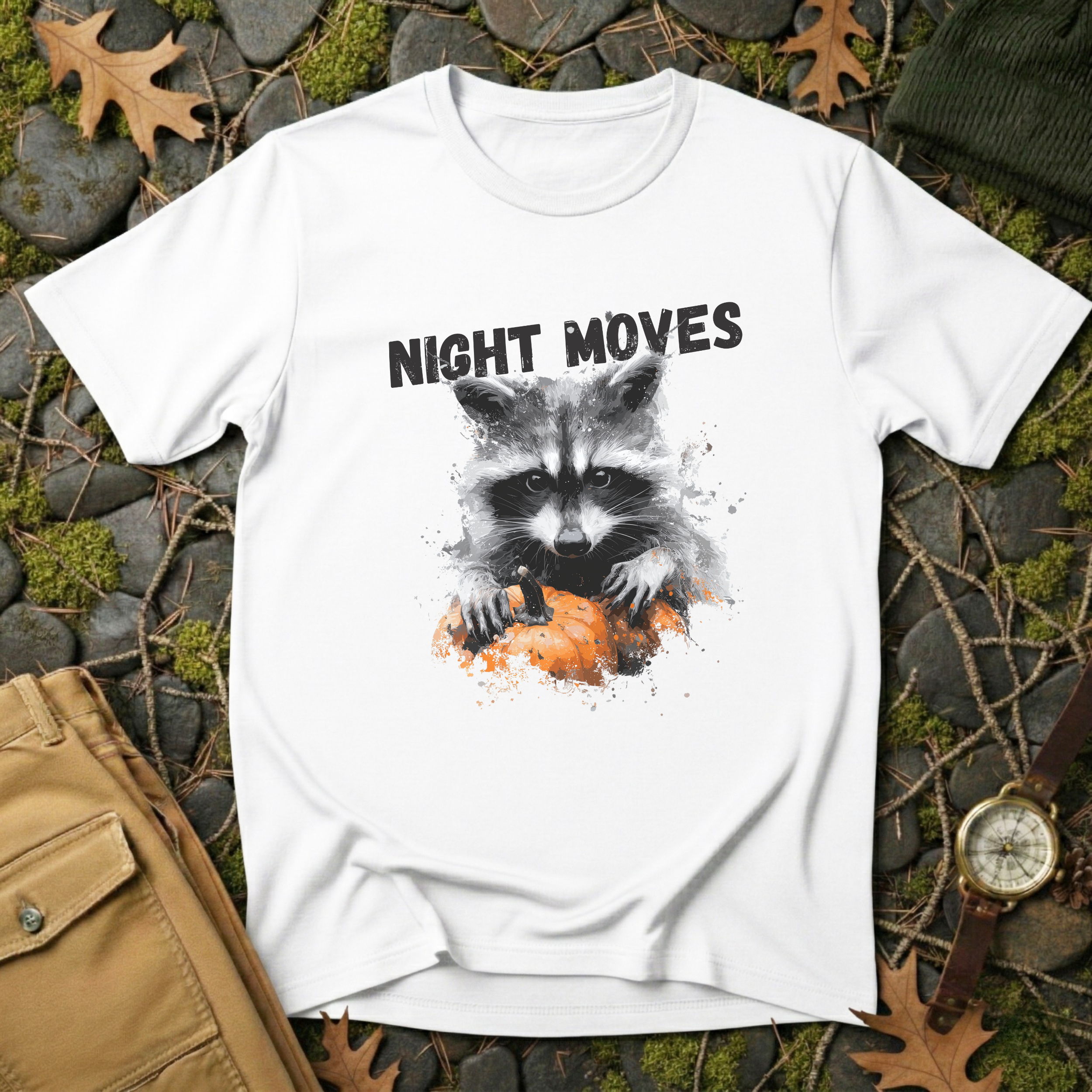 Raccoon Night Moves T-Shirt