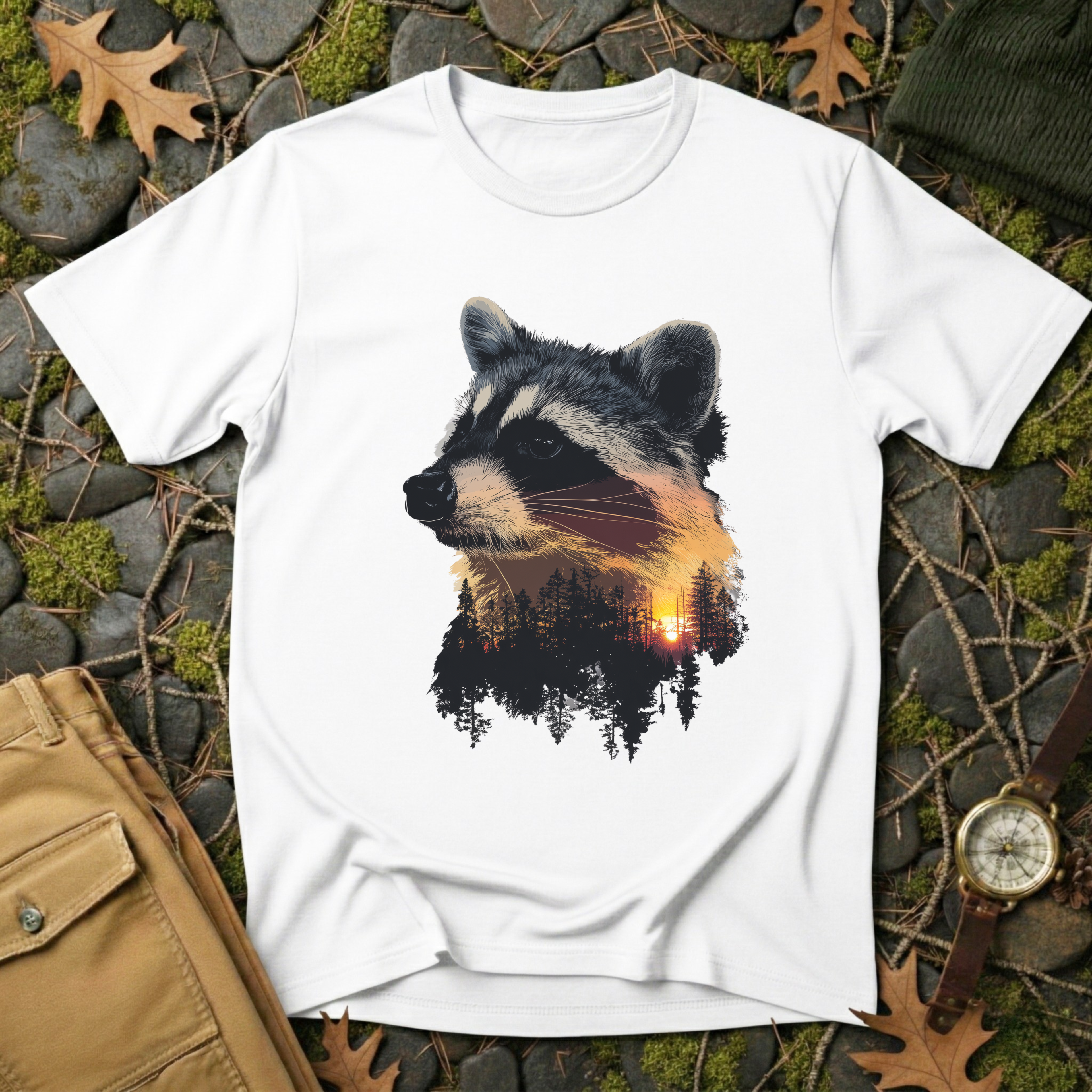 Raccoon Sunrise T-Shirt