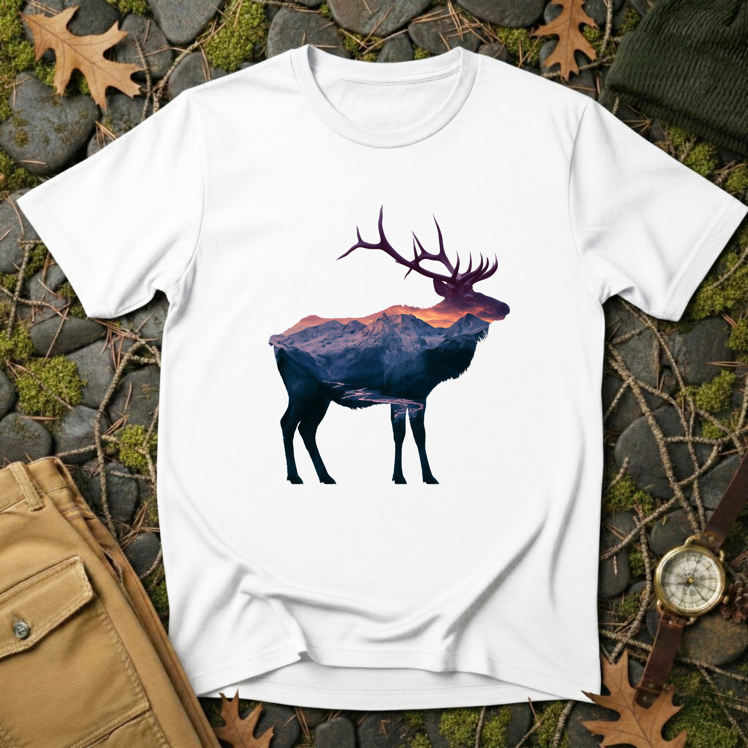 Mountain Elk Silhouette T-Shirt